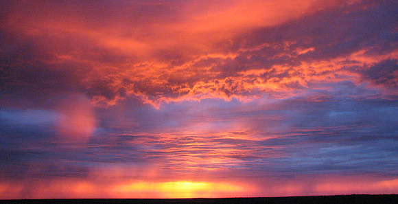 Western Kansas sunrise north of Hays, KS.