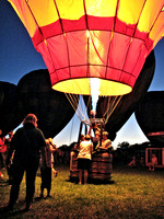 Hot air balloon glow and tether at Huff' n Puff Balloon Rally - Topeka, KS