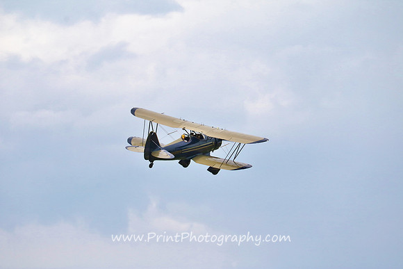 Biplane in flight - 2017 National Biplane Fly In - Junction City, KS