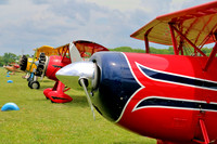 Biplanes on display - 2017 National Biplane Fly In - Junction City, KS